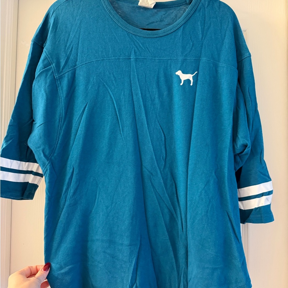 PINK Victoria's Secret Tee with White Accents